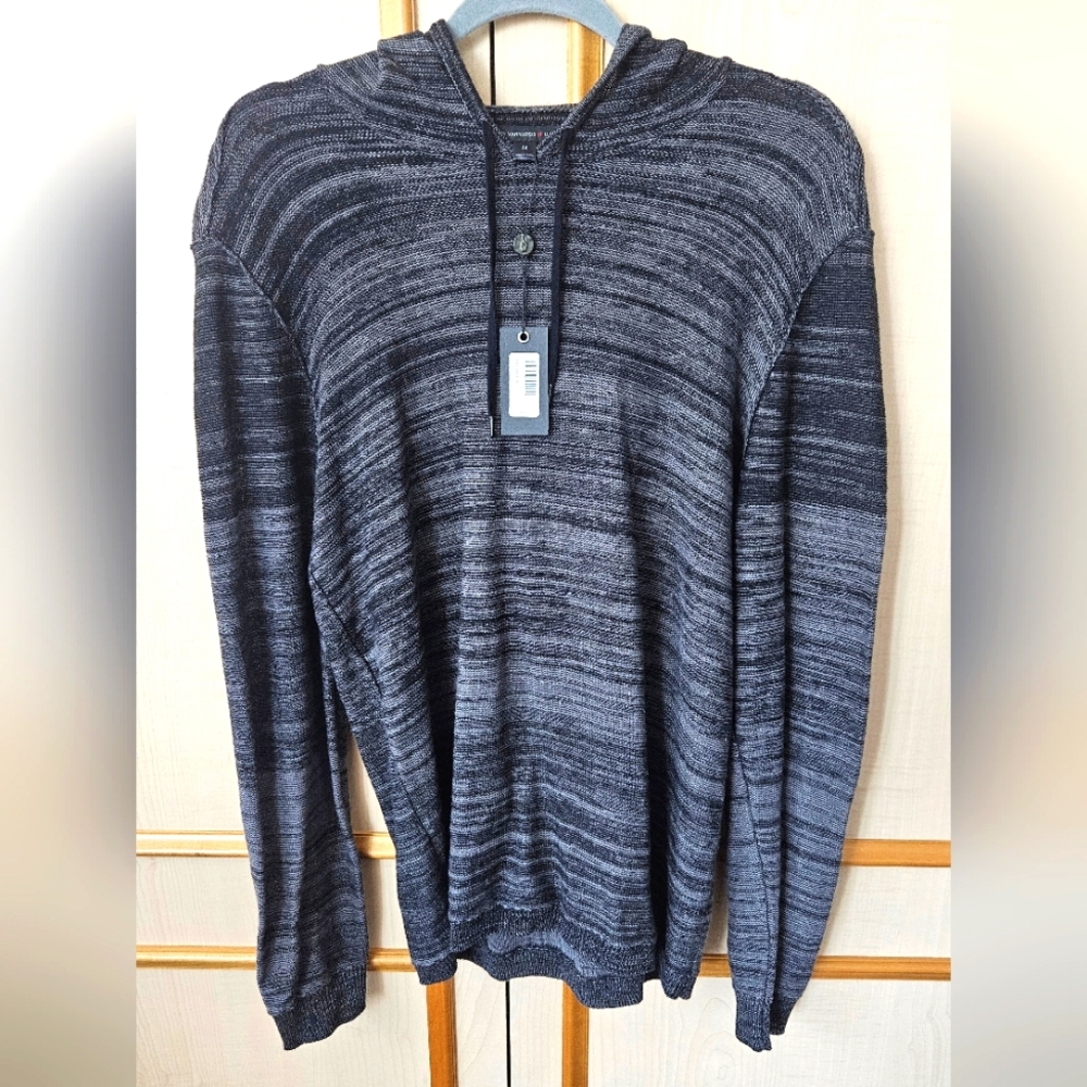 John Varvatos Charcoal Knit Hoodie